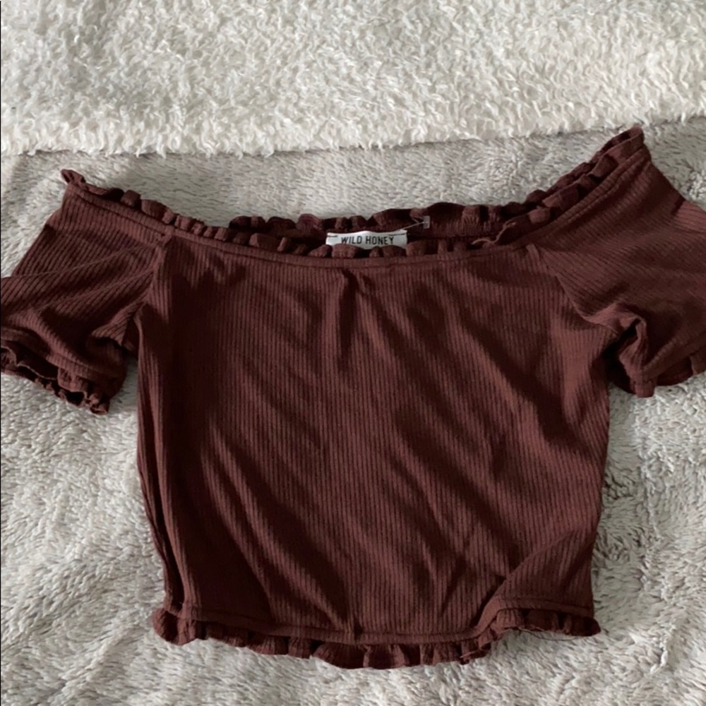 Wild Honey Maroon Crop Top